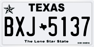 TX license plate BXJ5137