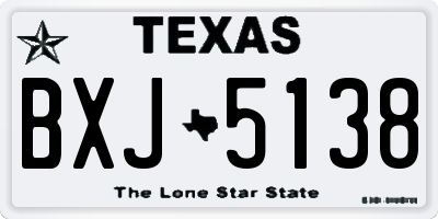 TX license plate BXJ5138