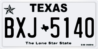 TX license plate BXJ5140