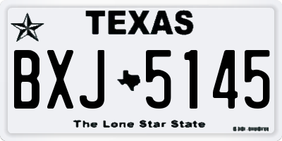 TX license plate BXJ5145