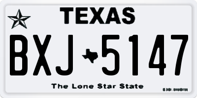 TX license plate BXJ5147