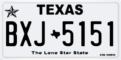 TX license plate BXJ5151