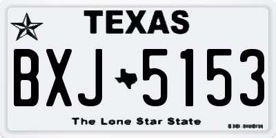 TX license plate BXJ5153