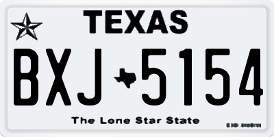 TX license plate BXJ5154