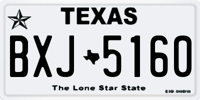 TX license plate BXJ5160