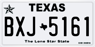 TX license plate BXJ5161