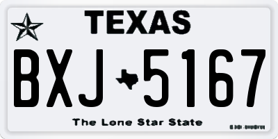 TX license plate BXJ5167
