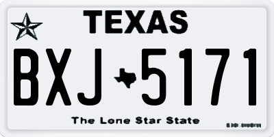 TX license plate BXJ5171