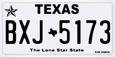 TX license plate BXJ5173