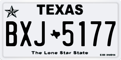 TX license plate BXJ5177