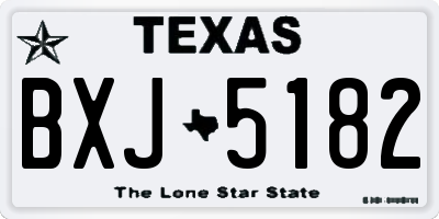 TX license plate BXJ5182