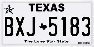 TX license plate BXJ5183