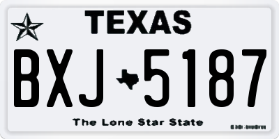 TX license plate BXJ5187