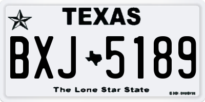 TX license plate BXJ5189