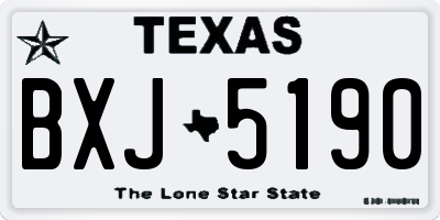 TX license plate BXJ5190