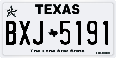 TX license plate BXJ5191