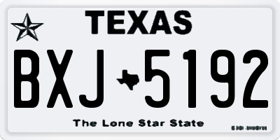 TX license plate BXJ5192