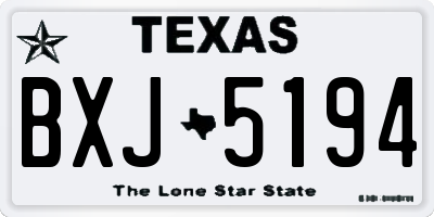 TX license plate BXJ5194