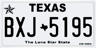 TX license plate BXJ5195