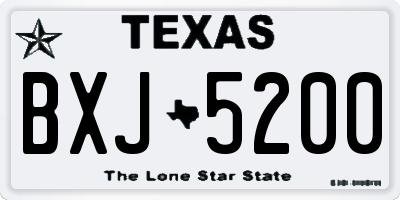 TX license plate BXJ5200