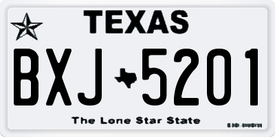 TX license plate BXJ5201