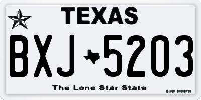 TX license plate BXJ5203