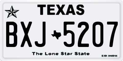TX license plate BXJ5207
