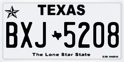 TX license plate BXJ5208