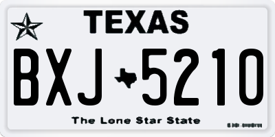 TX license plate BXJ5210