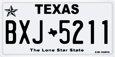 TX license plate BXJ5211