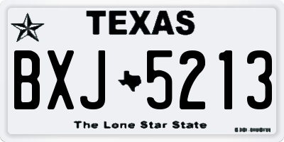 TX license plate BXJ5213