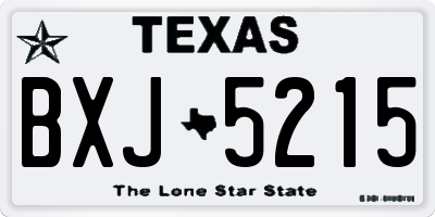 TX license plate BXJ5215