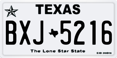 TX license plate BXJ5216