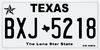 TX license plate BXJ5218