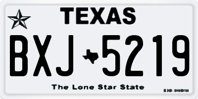 TX license plate BXJ5219