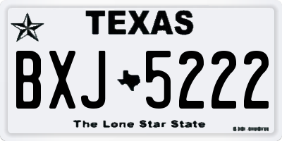 TX license plate BXJ5222