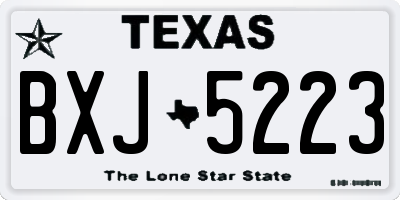 TX license plate BXJ5223