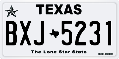 TX license plate BXJ5231