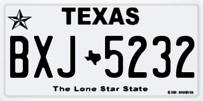 TX license plate BXJ5232