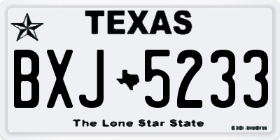 TX license plate BXJ5233