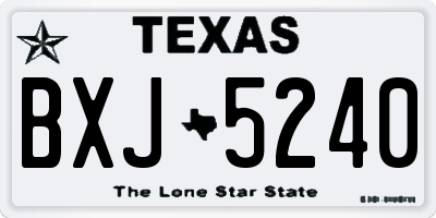TX license plate BXJ5240