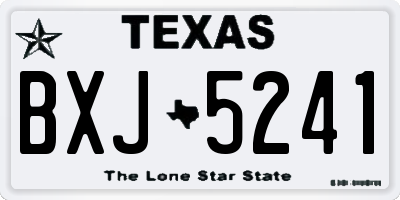 TX license plate BXJ5241