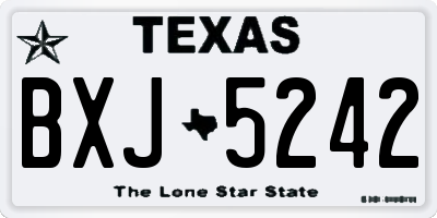 TX license plate BXJ5242