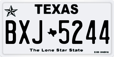 TX license plate BXJ5244