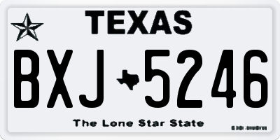 TX license plate BXJ5246