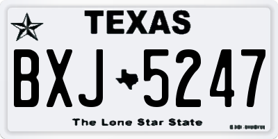 TX license plate BXJ5247