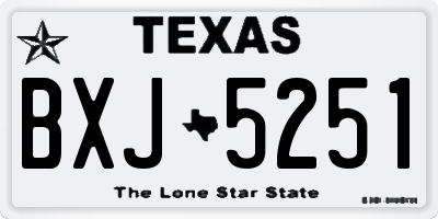 TX license plate BXJ5251