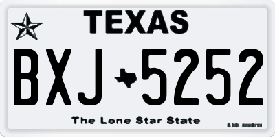 TX license plate BXJ5252