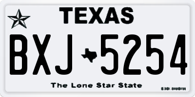 TX license plate BXJ5254