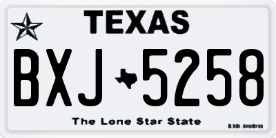 TX license plate BXJ5258